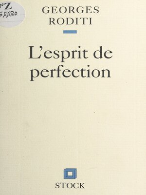 cover image of L'esprit de perfection